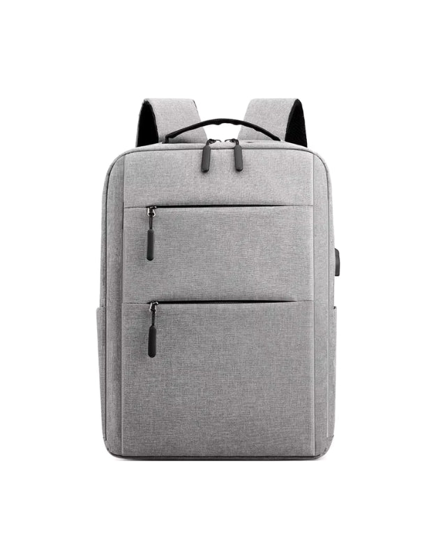 Grey casual business laptop backpack for men and women